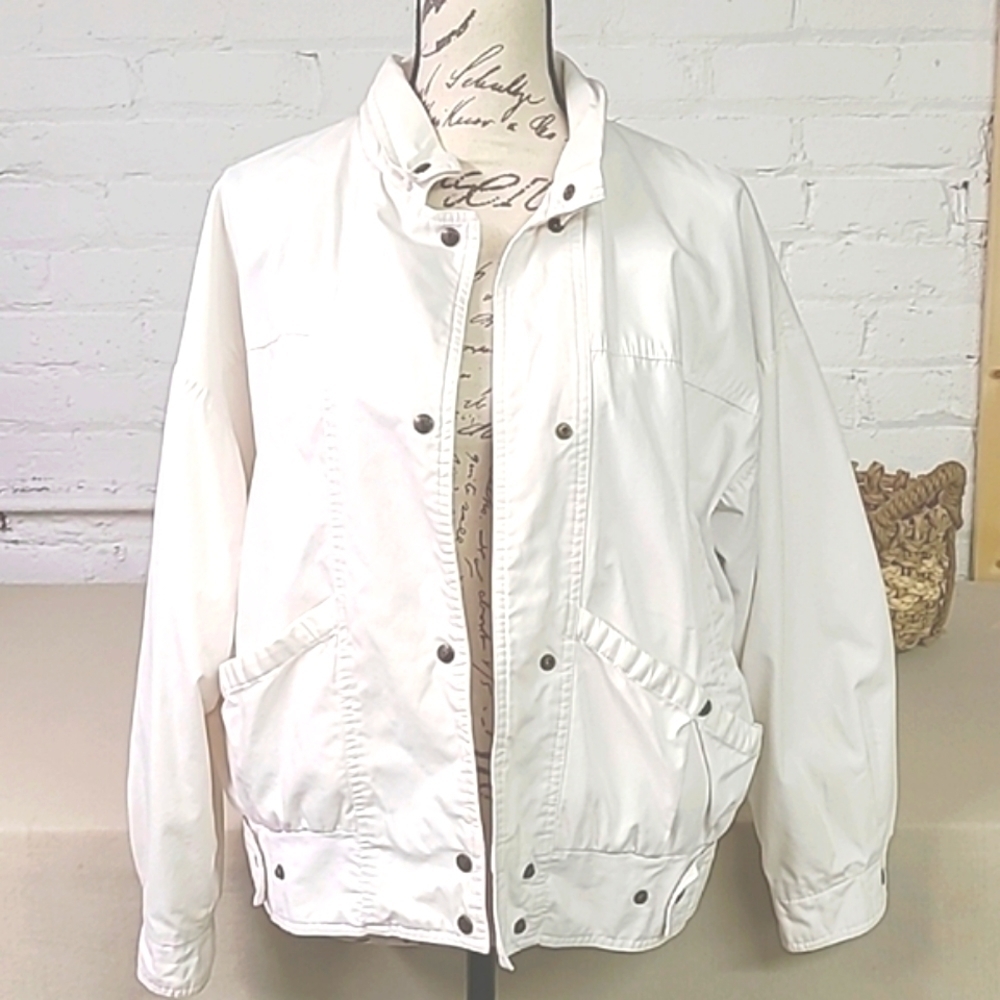 Authentic 80s Slouchy Off White Jacket  Size 11/12 London Fog White